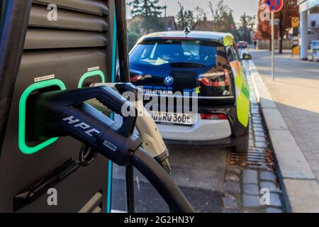 MOBIpunkt: Schnellladestation mit CCS-Stecker Stockfoto