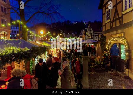 Weihnachtsmarkt Dresden-Loschwitz Stockfoto