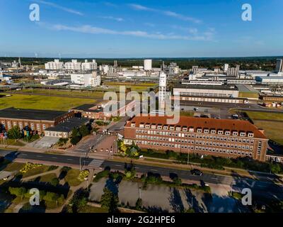 BASF-Schwarzheide baut Batteriefabrik Stockfoto