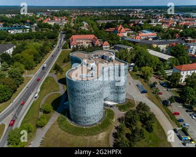 Blick auf den Universitätscampus der Brandenburgischen Technischen Universität BTU Cottbus-Senftenberg Stockfoto