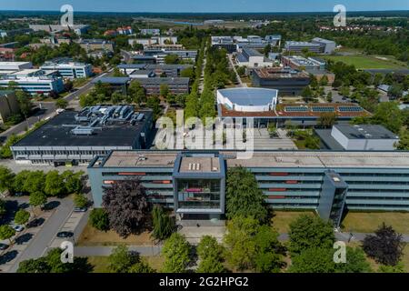 Blick auf den Universitätscampus der Brandenburgischen Technischen Universität BTU Cottbus-Senftenberg Stockfoto