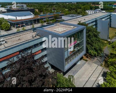 Blick auf den Universitätscampus der Brandenburgischen Technischen Universität BTU Cottbus-Senftenberg Stockfoto