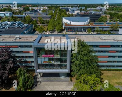 Blick auf den Universitätscampus der Brandenburgischen Technischen Universität BTU Cottbus-Senftenberg Stockfoto