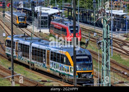 Cottbus Hauptbahnhof: Neuer Verkehrsknotenpunkt im südlichen Brandenburg Stockfoto