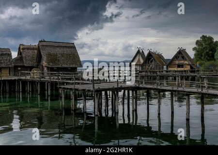 Pfahlbaumuseum Unteruhldingen Stockfoto