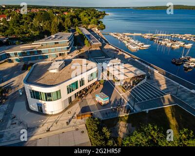 Stadthafen am Senftenberger See Stockfoto