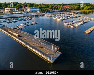 Stadthafen am Senftenberger See Stockfoto