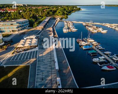 Stadthafen am Senftenberger See Stockfoto