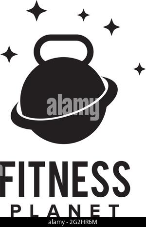 Fitness Planet Logo Design Vektor Vorlage Stock Vektor
