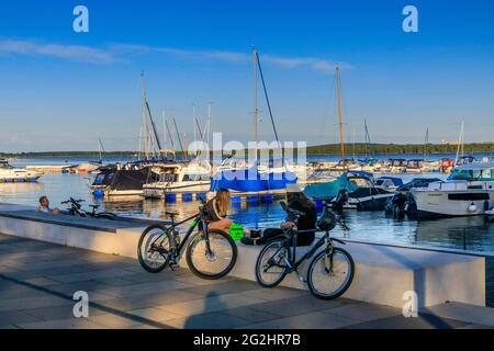 Stadthafen am Senftenberger See Stockfoto