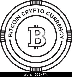 Bitcoin Logo Design künstlerische Vektor-Vorlage Stock Vektor