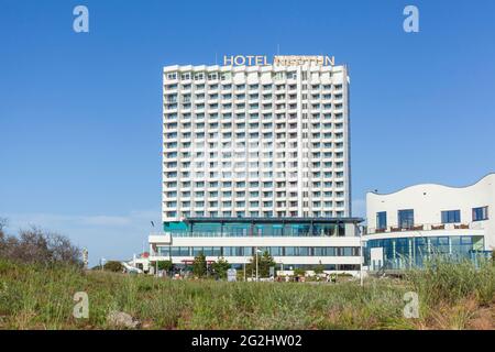 Rostock-Warnemünde, Hotel Neptun Stockfoto