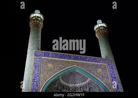 Freitagsmoschee auf dem Naghsche Jahan Platz in Isfahan, Iran Stockfoto