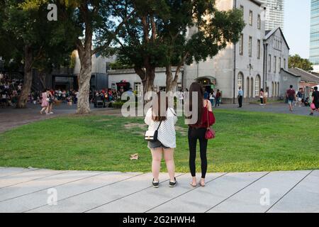 TAIPEI - 01. JUL: Huashan 1914 Creative Park in Taipei, Taiwan am 01. Juli 2018 Stockfoto