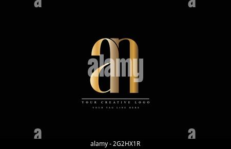 Letter Logo Design mit kreativer moderner Trendtypografie an na Stock Vektor