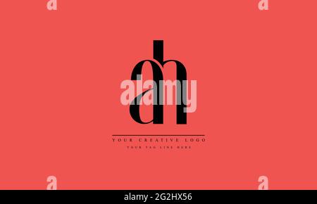 Letter Logo Design mit Kreativ modern trendy Typografie ah ha Stock Vektor