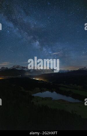 Milky Way over the Karwendel Mountains Stockfoto