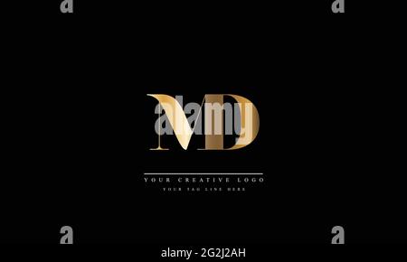 Letter Logo Design mit Kreativ modern trendy Typografie MD DM Stock Vektor