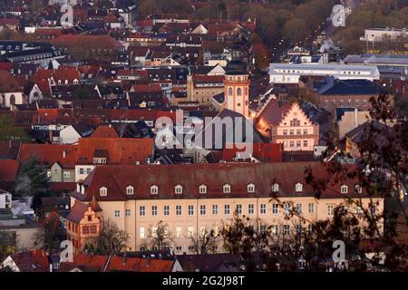 Deutschland, Baden-Württemberg, Karlsruhe, Blick vom Turmberg auf Durlach. Stockfoto