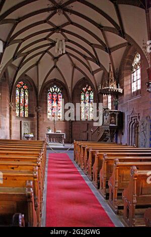 Klosterruine Hirsau, Marienkapelle, Innenaufnahme, Calw, Kreis Hirsau, Baden-Württemberg, Deutschland Stockfoto