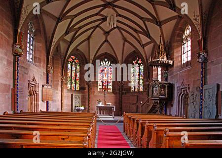 Klosterruine Hirsau, Marienkapelle, Innenaufnahme, Calw, Kreis Hirsau, Baden-Württemberg, Deutschland Stockfoto