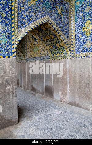 Masjed-e Shah oder Masjed-Imam Moschee auf dem Naghsche Jahan Platz in Isfahan, Iran Stockfoto