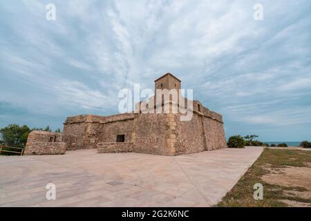 Festung Sant Jordi De Alfama In Ametlla De Mar, Spanien Stockfoto