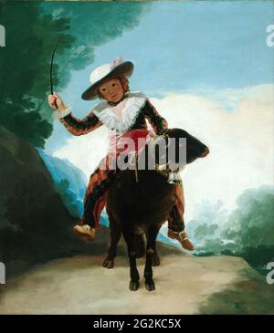 Francisco De Goya - Junge auf einem RAM Stockfoto