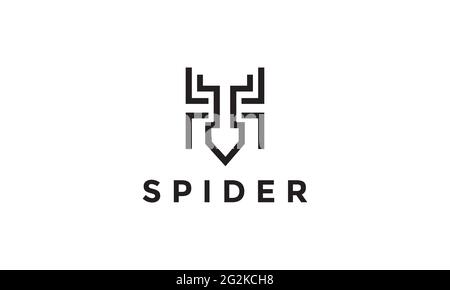 Moderne Form tech Spider Logo Vektor Symbol Illustration Design Stock Vektor