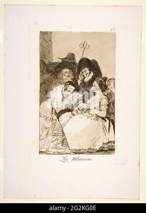 Francisco De Goya - die Filiation La Filiacion aus den Caprices Los Caprichos Platte 57