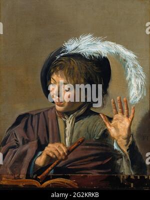 Frans Hals - Singing Boy mit Flöte Stockfoto