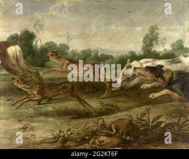 Frans Snyders - Hirschjagd Stockfoto