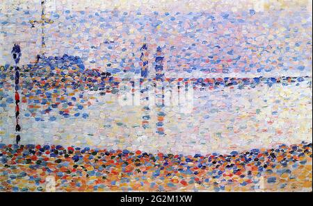 Georges Seurat - Study Channel Gravelines Abend 1890 Stockfoto