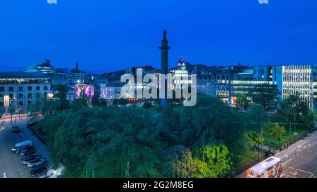 Luftaufnahmen vom Balkon mit Blick auf den St. Andrew Square Stockfoto