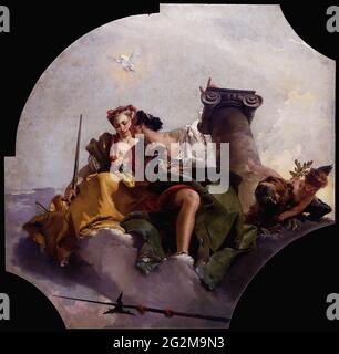 Giovanni Battista Tiepolo (1696-1770) - Feststellungsjustiz 1743 Stockfoto