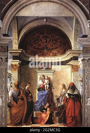 Giovanni Bellini - San Zaccaria Altarbild 1505 Stockfoto