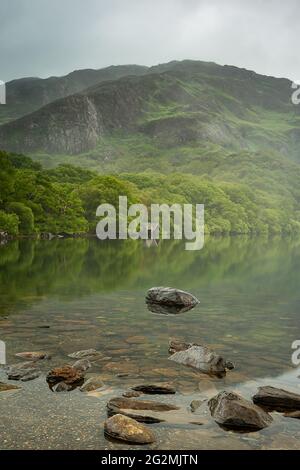 Llyn Dinas, Snowdonia Stockfoto