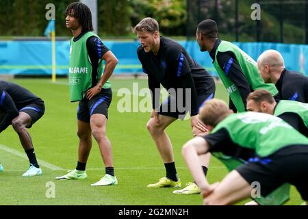 ZEIST, NIEDERLANDE - 12. JUNI: Wout Weghorst während einer Trainingssitzung der Niederlande vor dem UEFA Euro 2020 Championship Group C Spiel zwischen den Niederlanden und der Ukraine auf dem KNVB Campus am 12. Juni 2021 in Zeist, Niederlande. (Foto von Andre Weening/Orange Picles) Stockfoto