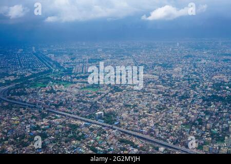 Ariale Ansicht Von Dum Dum City, Kalkata, Westbengalen, Indien Stockfoto