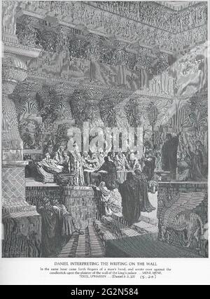 Gustave Doré - Daniel Interpretieren Schreibwand 1866 Stockfoto