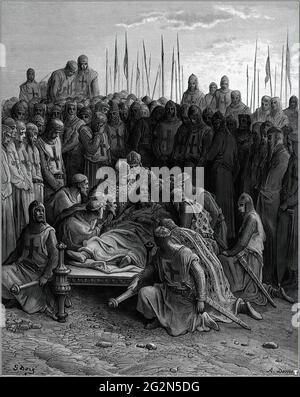 Gustave Doré - Tod Baldwin I Latin King Jerusalem 1877 Stockfoto