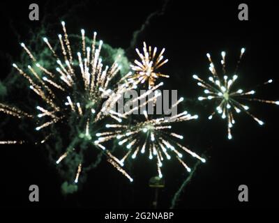 grünes Feuerwerk Stockfoto