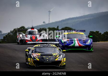 60 Schiavoni Claudio (ita), Piccini Andrea (ita), Cressoni Matteo (ita), Iron Lynx, Ferrari 488 GTE Evo, Aktion während der 8 Stunden von Portimao, 2. Runde der FIA-Langstrecken-Weltmeisterschaft 2021 auf dem Algarve International Circuit, vom 11. Bis 13. Juni 2021 in Portimao, Algarve, Portugal - Foto Paulo Maria / DPPI Stockfoto