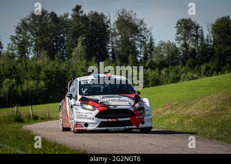 19 VAUTHIER Alain, NOLLET Stevie, Ford Fiesta WRC, Aktion während der Rallye Vosges Grand Est 2021, 2. Runde des Championnat de France des Rallye 2021, vom 10. Bis 12. Juni in Gerardmer, Frankreich - Foto Alexandre Guillaumot / DPPI Stockfoto