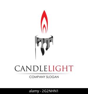 Candle light Icon Logo Design Vektor Vorlage Stock Vektor