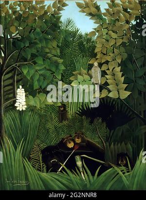 Henri Rousseau alias Le Douanier Rousseau - The Merry Jesters Stockfoto