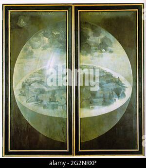 Hieronymus Bosch - Garten Earthly Delights Außenflügel Triptychon 1500 Stockfoto