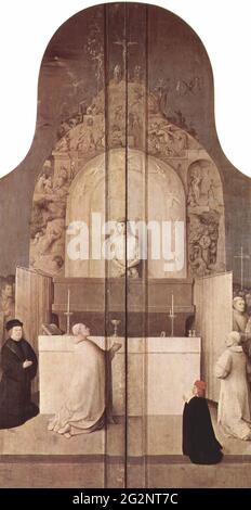 Hieronymus Bosch - Legendenmesse St. Gregory C 1495 Stockfoto