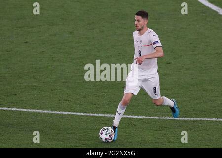 Rom, Italien, 11. Juni 2021. Jorgingho von Italien während des Spiels der UEFA European Championships 2020 im Stadio Olimpico, Rom. Bildnachweis sollte lauten: Jonathan Moscrop / Sportimage Kredit: Sportimage/Alamy Live News Stockfoto