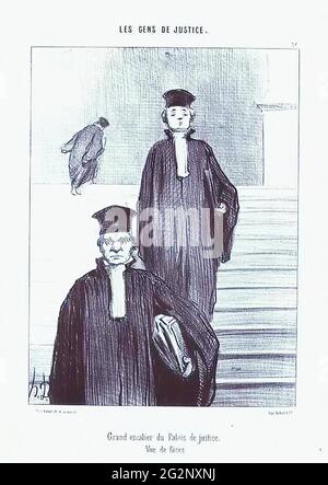 Honoré Victorin Daumier - Grand Staircase Palace Justice 1848 Stockfoto